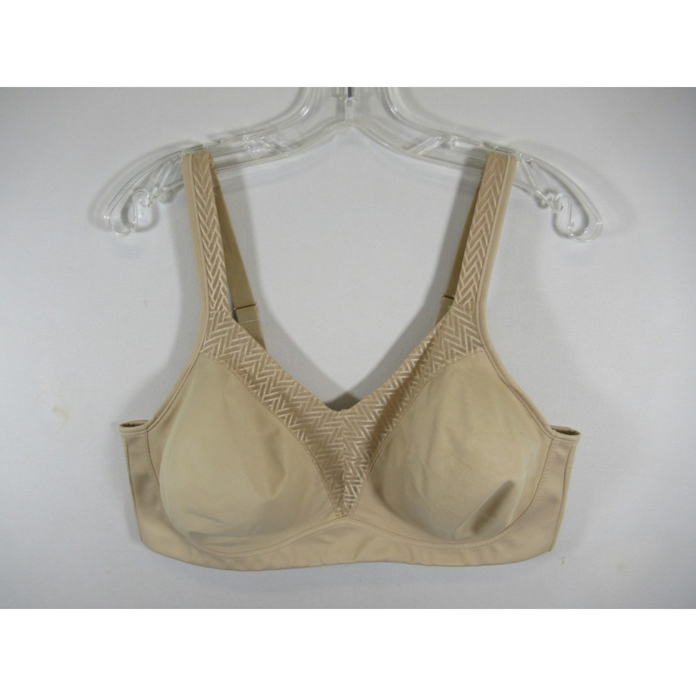Playtex 18-Hour Bounce Control Bra 42DDD Beige Wireless 4699